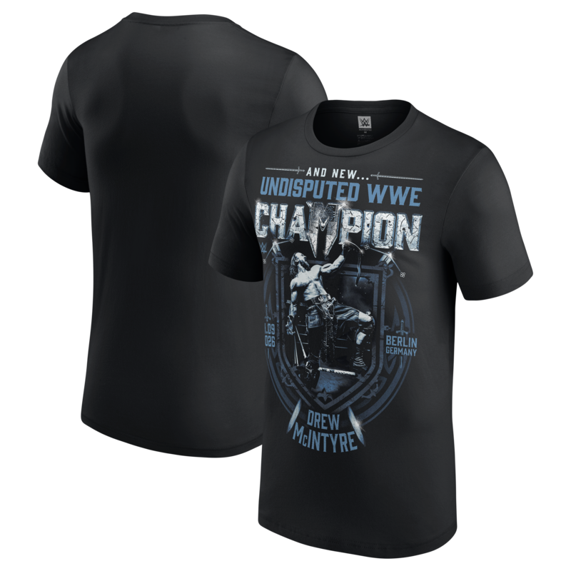 Schwarzes Drew McIntyre Undisputed WWE Championship T-Shirt für Herren Image