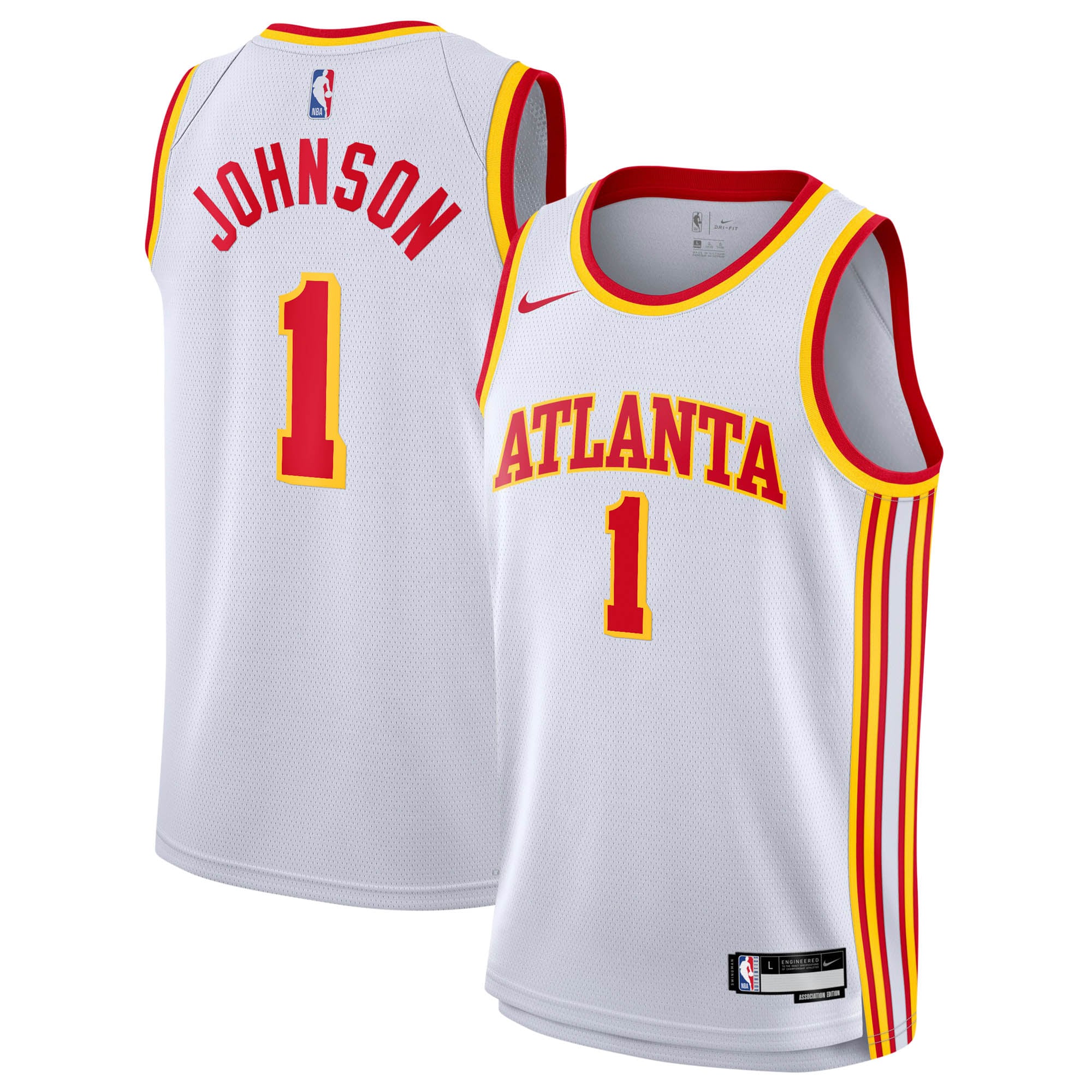 Maillot Swingman Nike Association Edition des Atlanta Hawks - Blanc - Jalen Johnson - Jeune - unisexe Taille: XL (18/20)