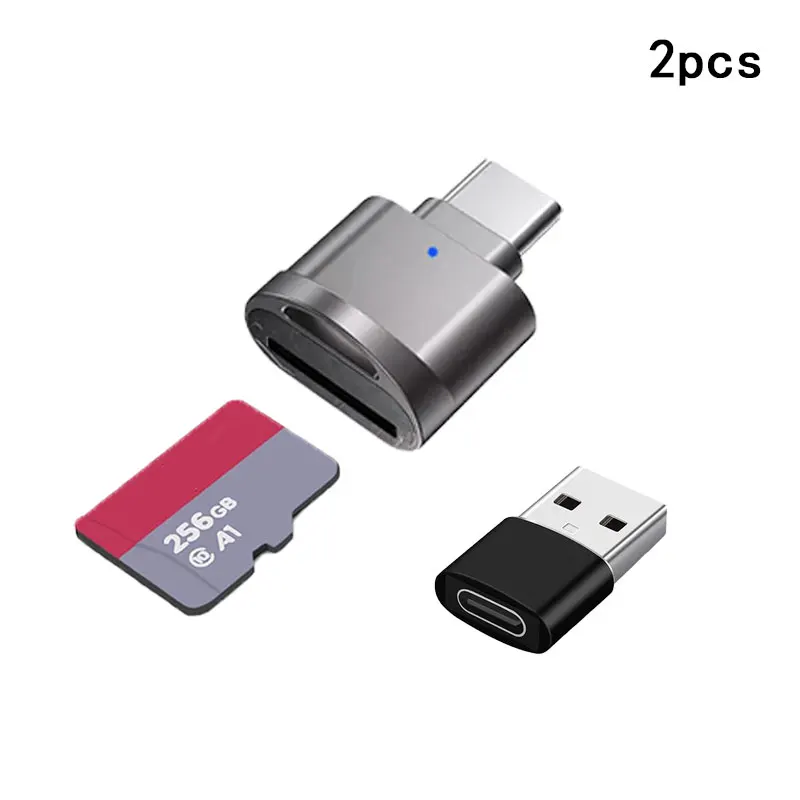 Lecteur de carte USB C TF, USB C vers USB A, adaptateur de carte OTG Portable pour téléphone Android, appareil photo, ordinateur Portable, lecteur de carte de Type C en métal