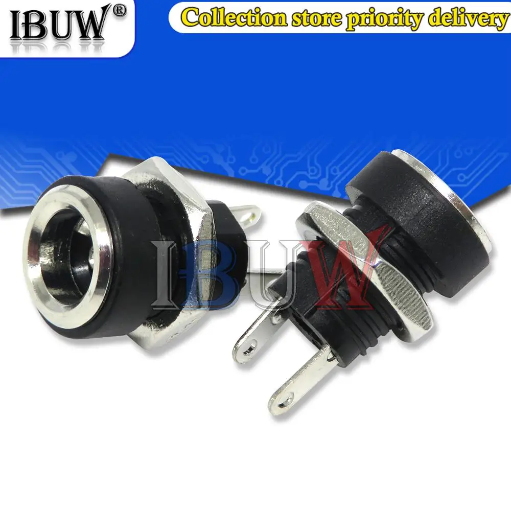 10PCS DC-022B 3A 12v für DC Netzteil Jack Buchse Weibliche Panel Mount Stecker 5,5mm x 2,1mm 5,5mm x 2,5mm DC022B Stecker Image