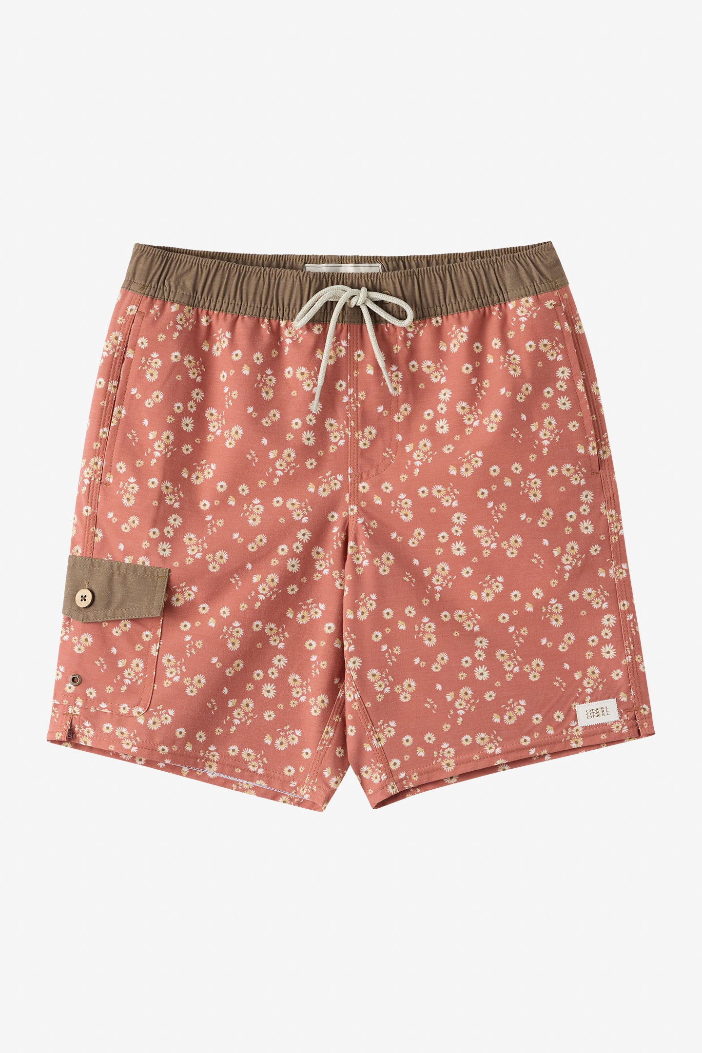 O'Neill Boy's Hermosa Retro 16"" Swim Trunks in Chutney, Size XL, Elastane/Polyester