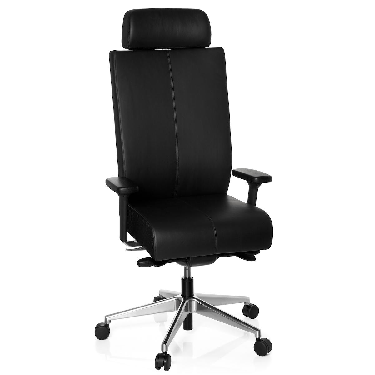 Bürostuhl / Drehstuhl PRO-TEC XXL Leder schwarz hjh OFFICE Image