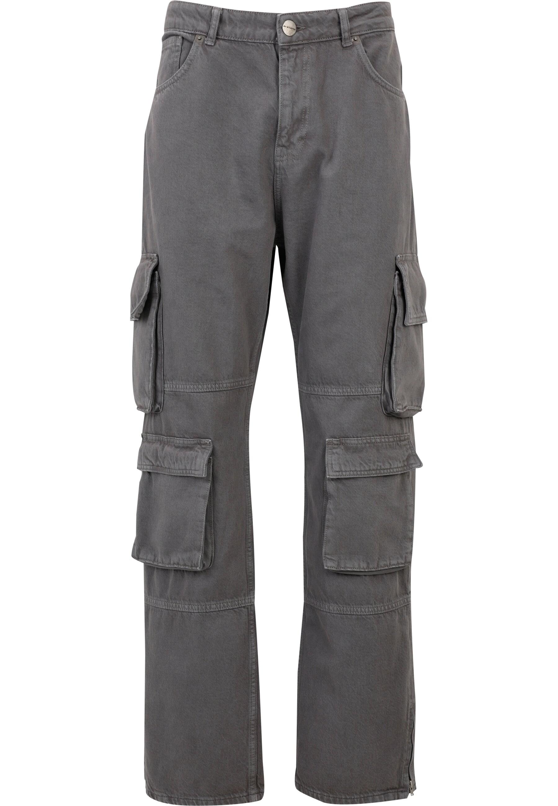 Cargohose 2Y STUDIOS "2Y Studios 2Y Kiran 4-Pocket Cargo Pants", Damen, Gr. 36, Normalgrößen, grau, 100% Baumwolle, unifarben, normal, Hosen Cargohose