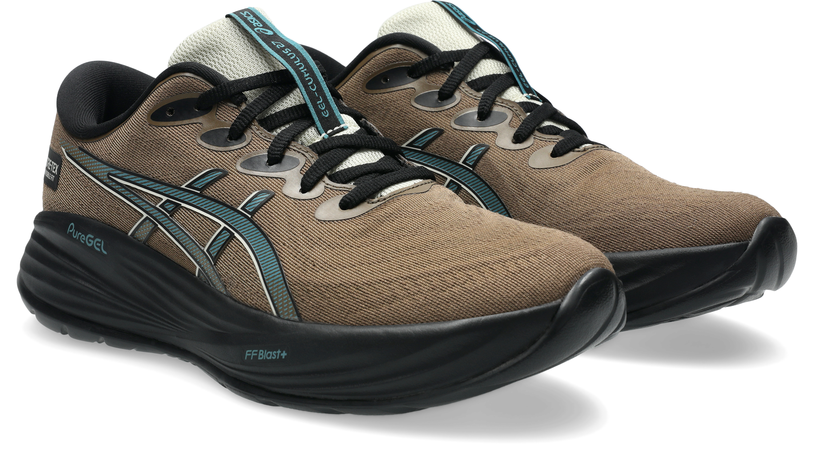 Laufschuh ASICS "GEL-CUMULUS 27 GORE-TEX", Damen, Gr. 47, clay canyon, light dust, Synthetik, Schuhe Laufschuh, wasserdicht