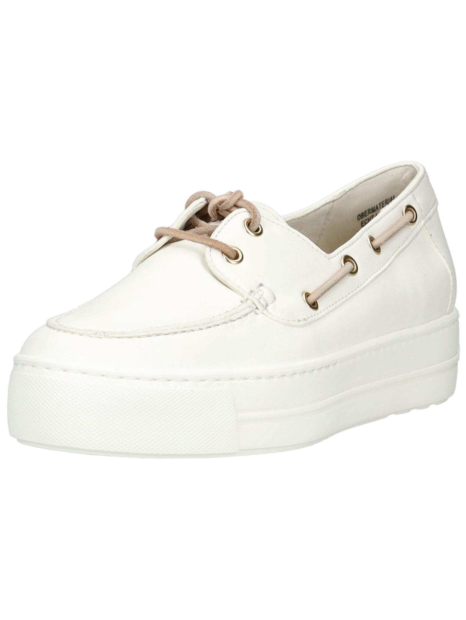 Schnürschuh PAUL GREEN "Paul Green Halbschuhe Glattleder", Damen, Gr. 41, cream, Glattleder, Schuhe Schnürschuh