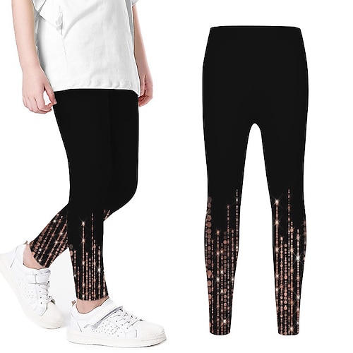 kinderkleidung Mädchen Hose Graphic Aktiv Outdoor 3-12 Jahre Frühling Schwarz Image