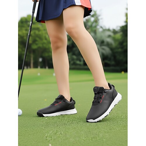 Pinke/weiße Damen-Golfschuhe – leichte, stützende Trainingsschuhe für Golfanfängerinnen, Übungseinheiten, sommerliche Outdoor-Sportarten, Reisen, Fitness und Alltag. Image
