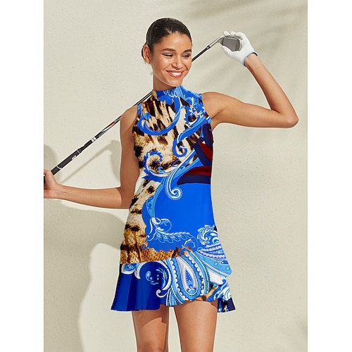 Damen Golfkleid Himmelblau Ärmellos Kleid Damen-Golfkleidung, Kleidung, Outfits, Kleidung Image