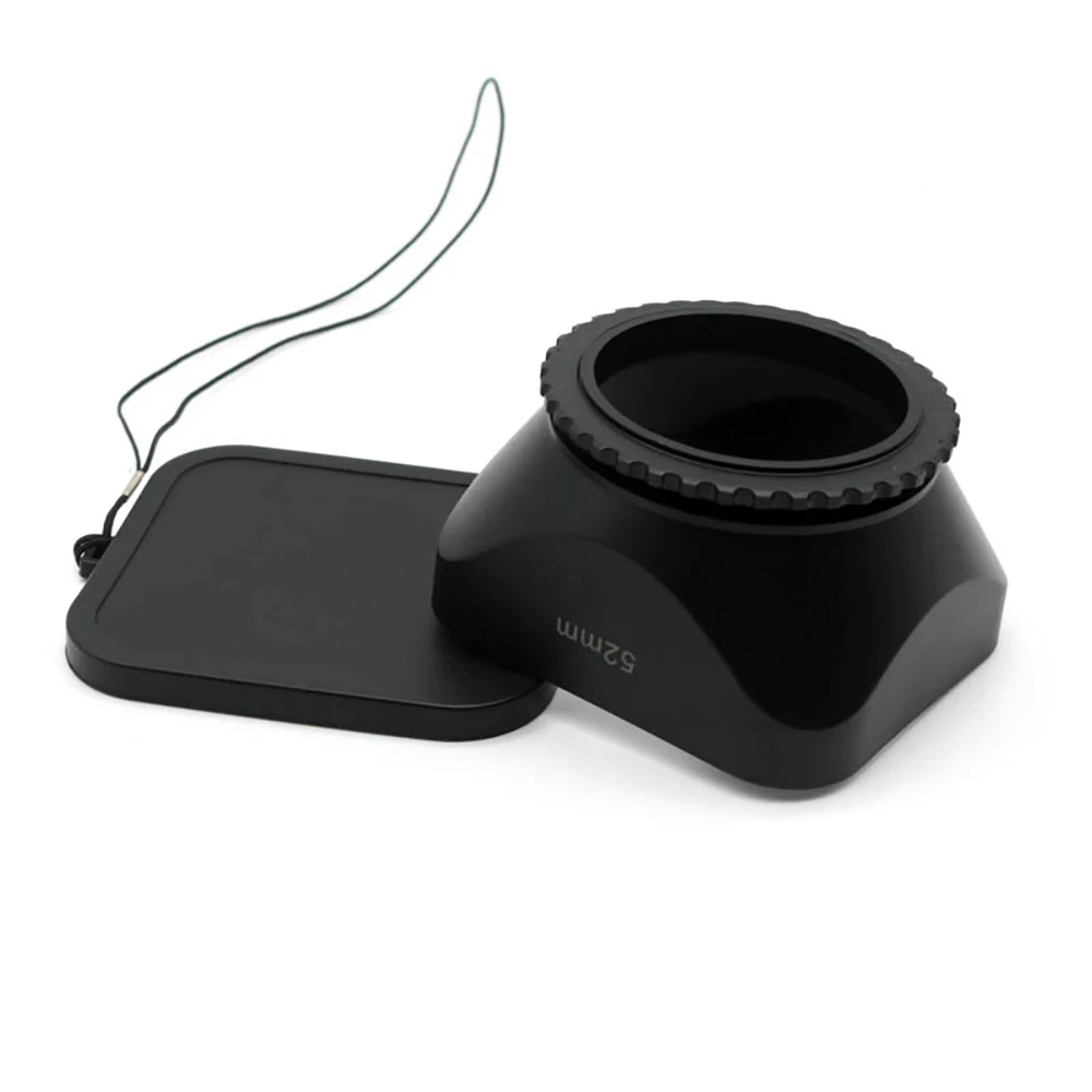 Heißer Verkauf 4:3 Verhältnis Universal Schraube Montieren 52mm/58mm Kamera Gegenlichtblende DV Haube mit Kappe für Canon Sony Nikon Digital Video Kamera