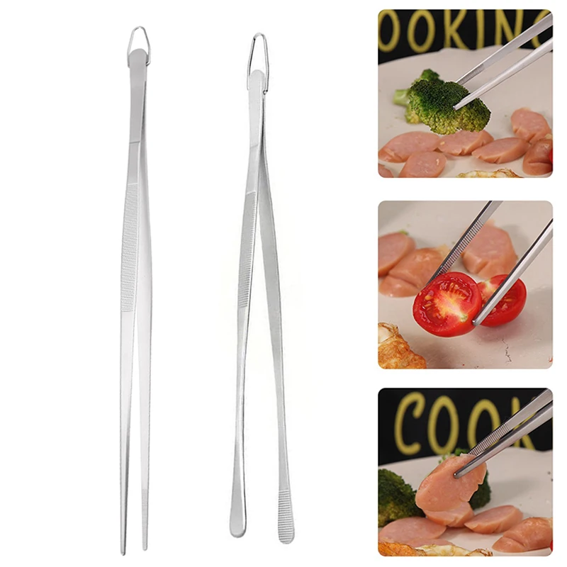 Pince de cuisine en acier inoxydable de 12 pouces, 1 pièce, pince à barbecue, outil de cuisine, accessoires de cuisine CFQJ007
