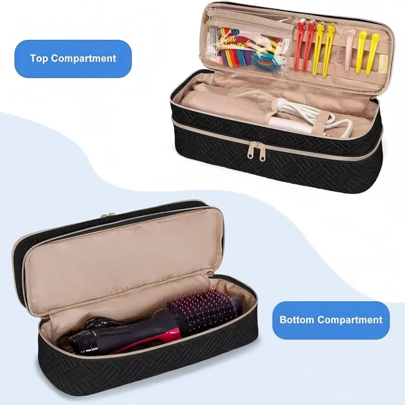 Reise-Tragetasche, kompatibel mit Revlon One-Step Haartrockner, Bürste/Volumizer/Styler/Hot Tools, doppellagiger Aufbewahrungsorganisator Image
