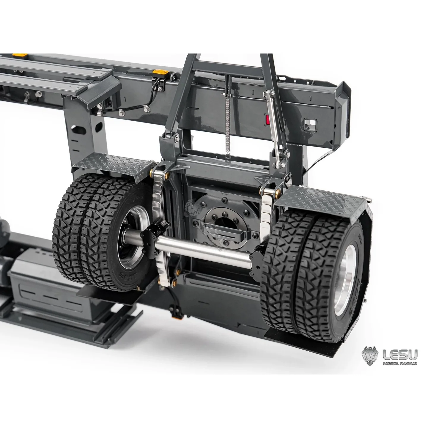 A0065 Metall 1/14 RC Anhänger Modell mit Lichtern für LESU Fernbedienung Hydraulische Roll-on-off Dumper Funkgesteuertes Kippermodell Image