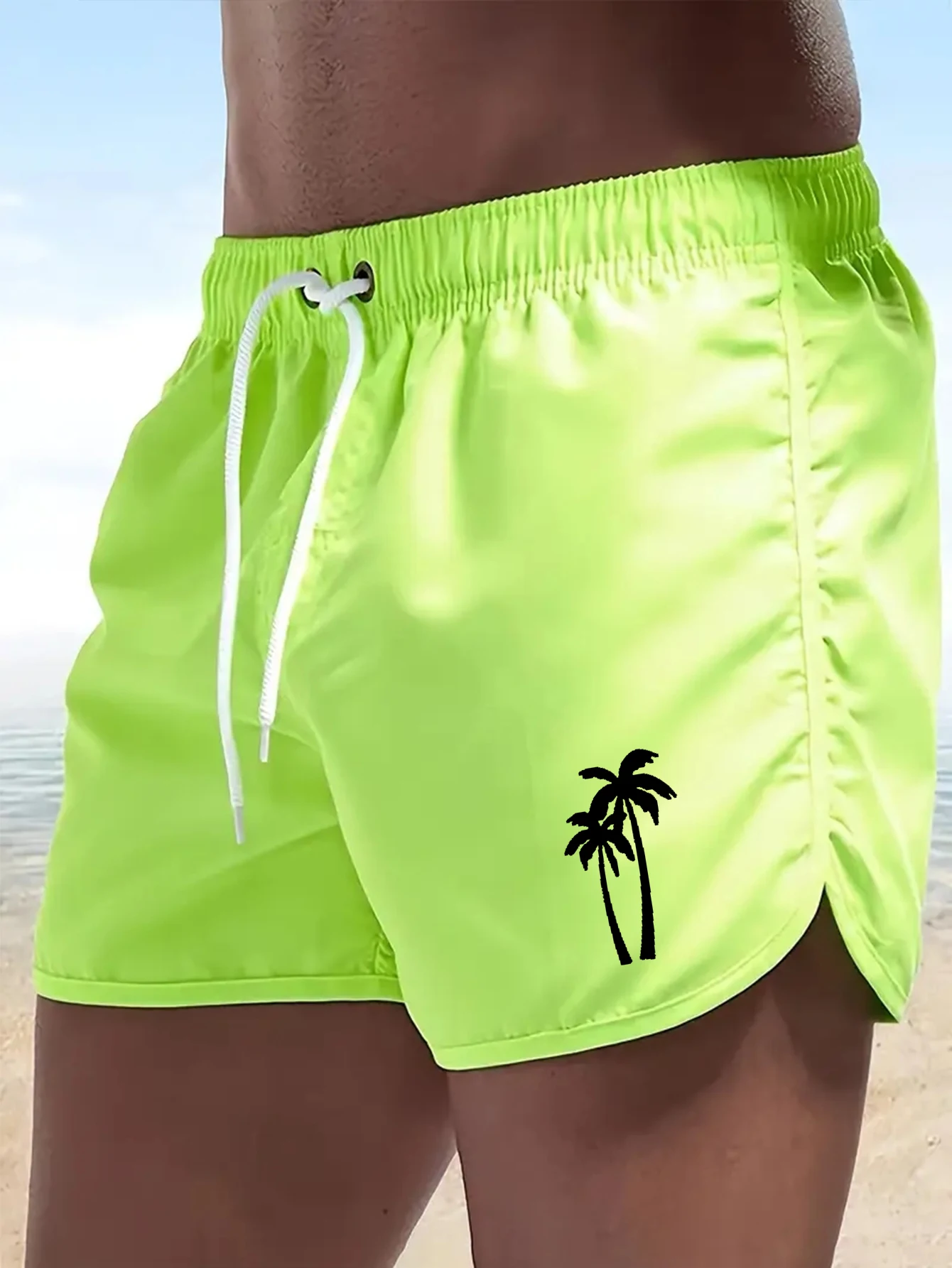 Strandshorts für Herren, urbane Badebekleidung mit Aufdruck, lässige Laufhose, leichte, schnell trocknende Shorts zum Schwimmen, Surfen, Sommer Image