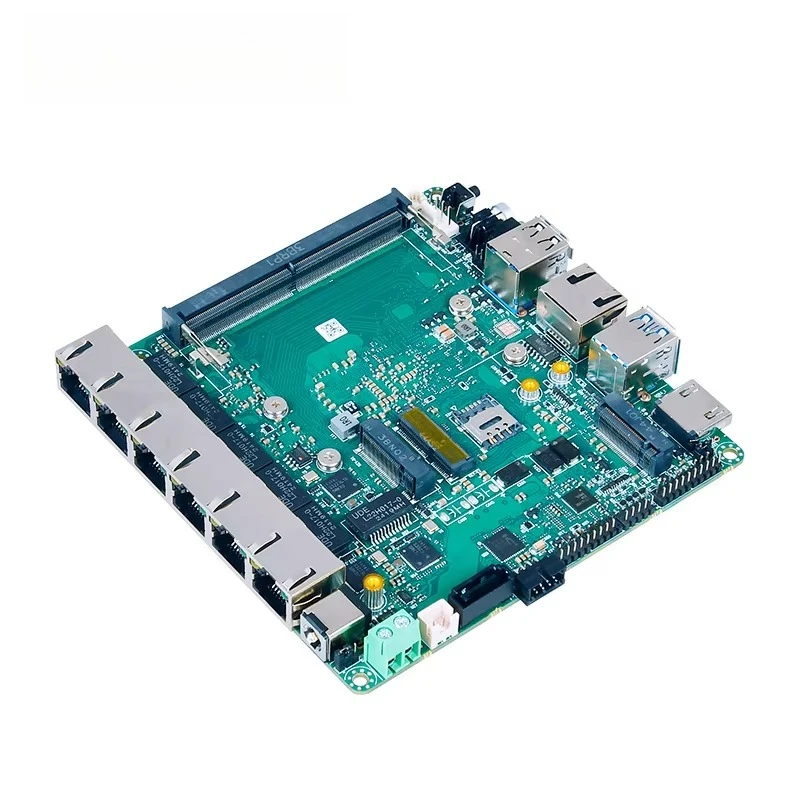 12. Generation N100 i3 N305 6 LAN 2,5G Router Firewall Hauptplatine 1 * DDR5 POE N300 eingebettete industrielle Nano-ITX-Hauptplatine Image