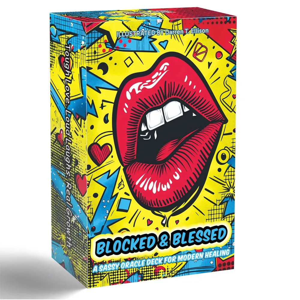 54 Kartendeck, 13 x 8 cm große Größe, BLOCKED & BLESSED, ein SASSY ORACLE DECK FÜR moderne Heilkarten-Set Kartenspiele Image