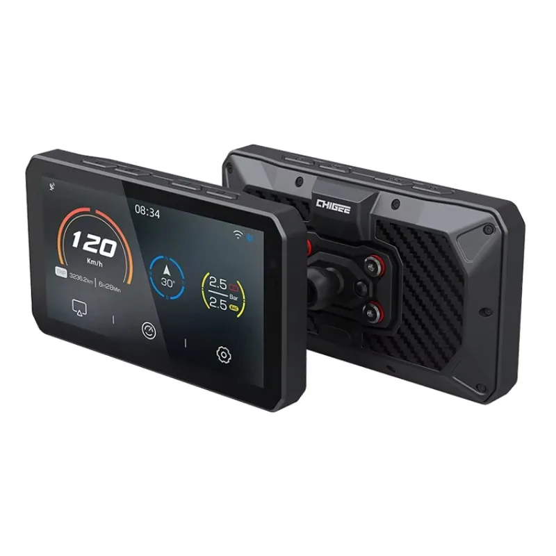 CHIGEE AIO-5 Spielen 5G DDR3 5 Zoll Für BMW Motor Wifi Motorrad Black Box Dashcam Mit Dual Objektiv Image
