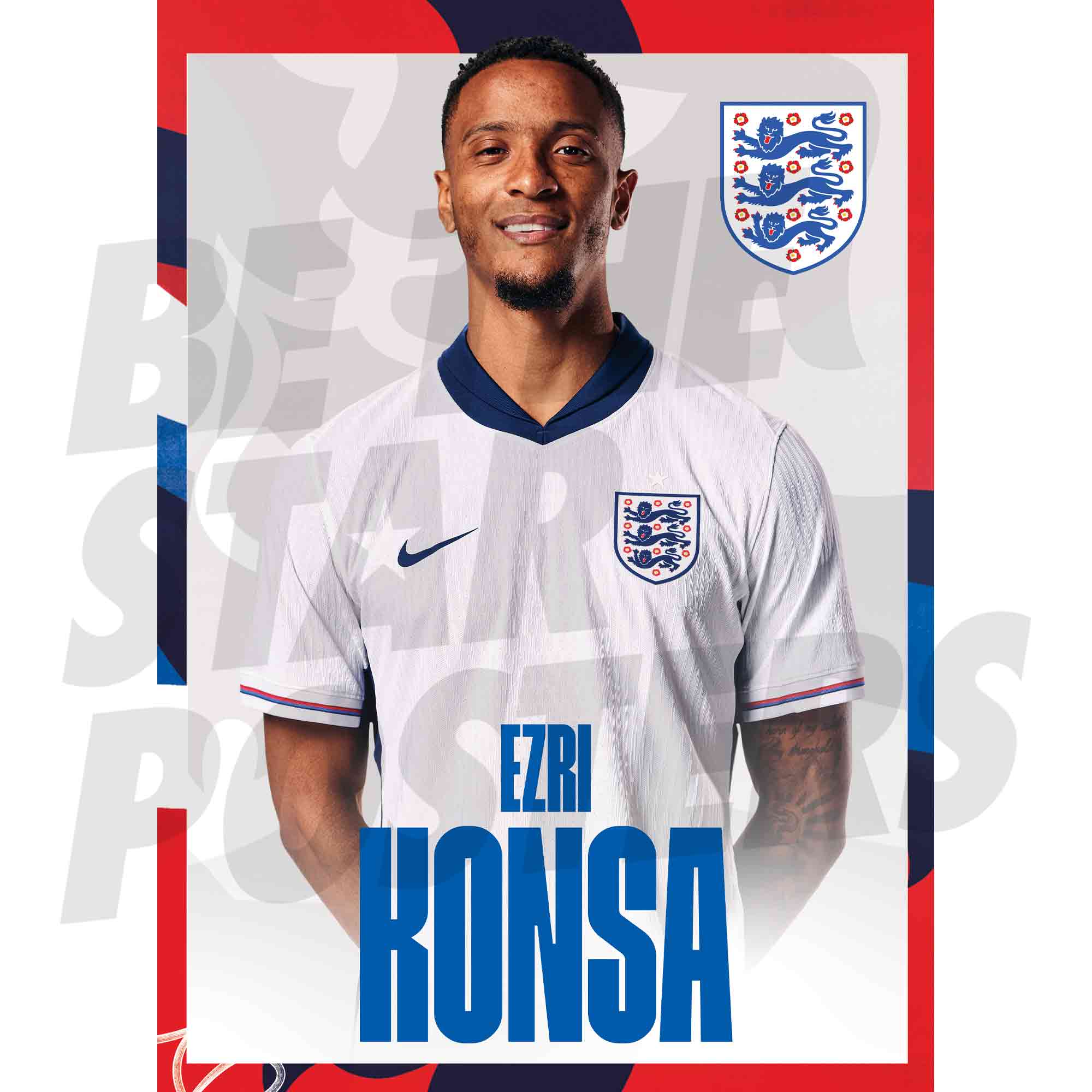England Ezri Konsa Porträtfoto (A3) Image