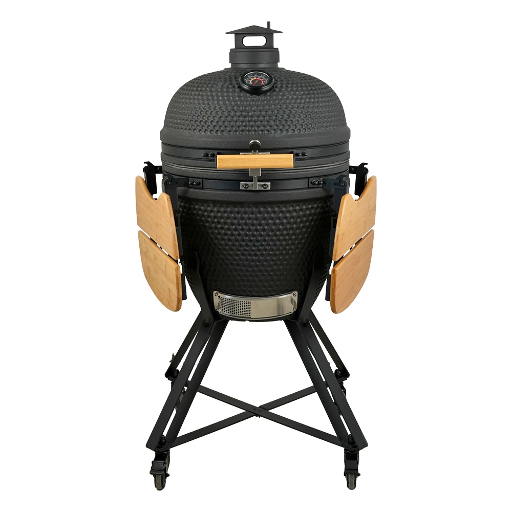 STEEL EGG BBQ 21 ZOLL Schwarz Classic III Holzkohle Kamado Grill Garten für Outdoor-Küche BBQ Grill Image