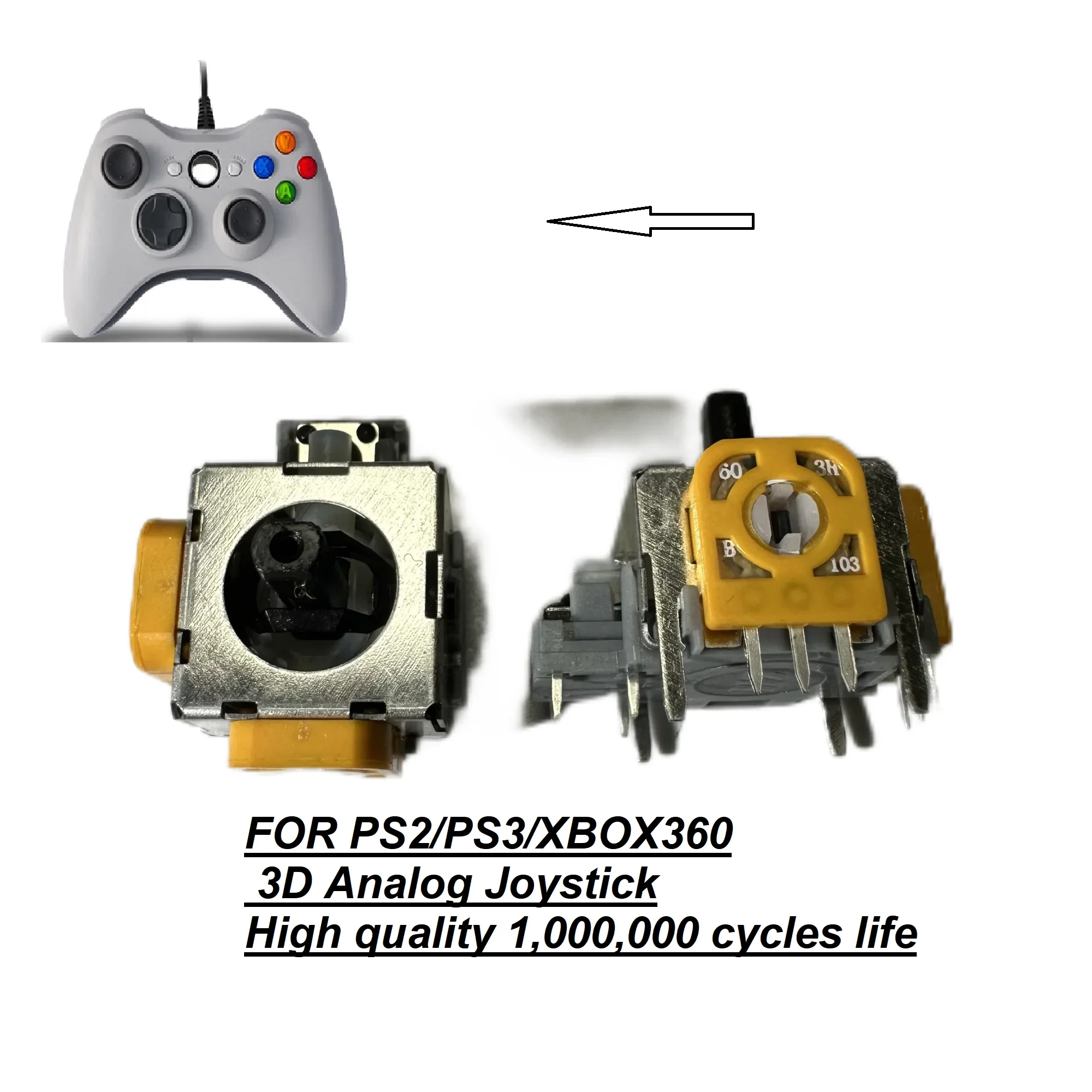 10-100 teile/los Für XBOX360 PS2 PS3 3D Analog Joystick Gamepad Griff B10K Rocker 1 millionen lebensdauer Professionelle grade joystick