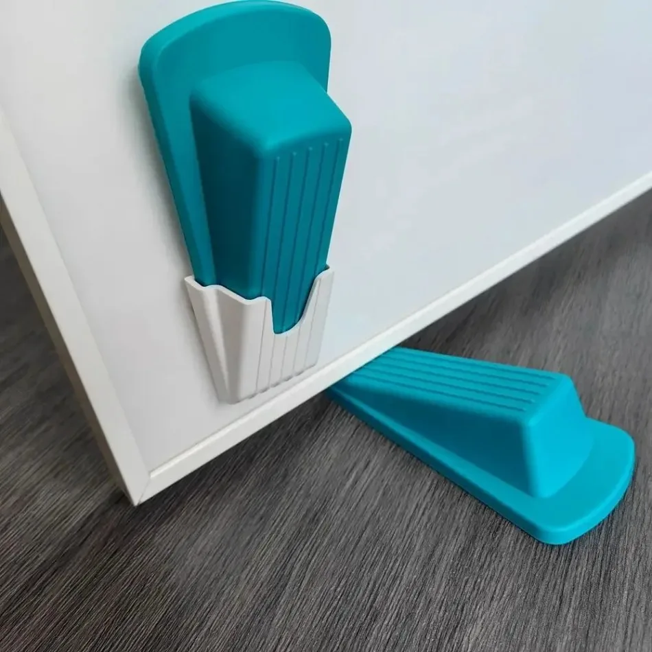 1Pcs Sicherheit Silikon Tür Stop Stopper Block Keil Türstopper Tür Stopper Home Office Tür Hinten Retainer Anti-kollision Stop Image