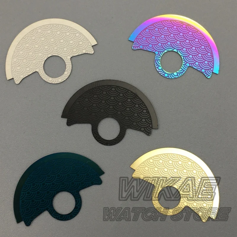 Fischschuppen-Wellenmuster NH35 NH36 Uhrwerk Rotor Metall-Patch Passend für NH34 NH35 NH36 7S SKX007 4R35 4R36 Uhrwerk modifizierte Teile Image