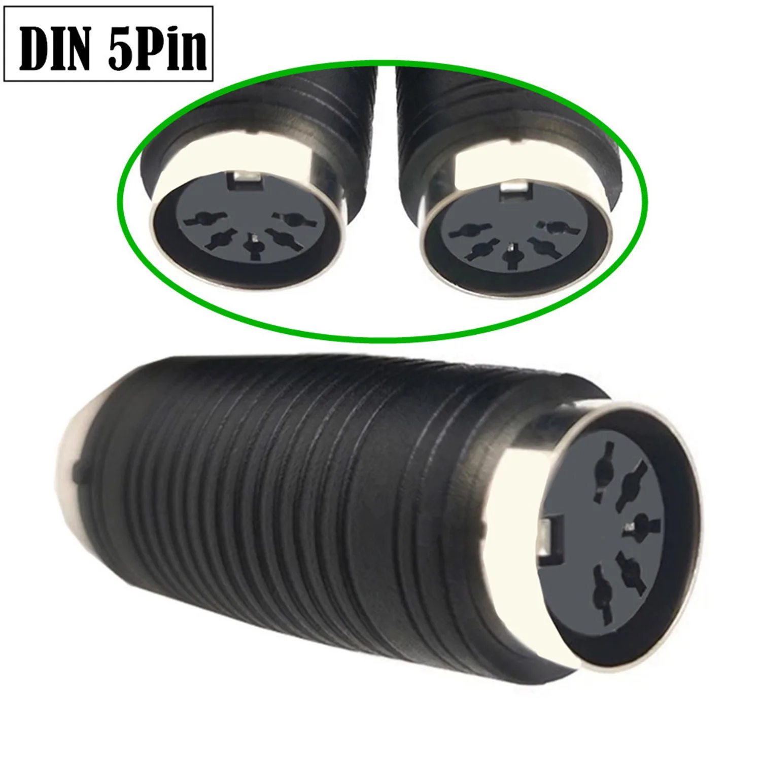 1 Stück DIN MIDI 5 Pin Buchse auf Buchse Koppler Gender Changer MIDI Extender Audio Typ Recorder Verstärker Verlängerungsadapter