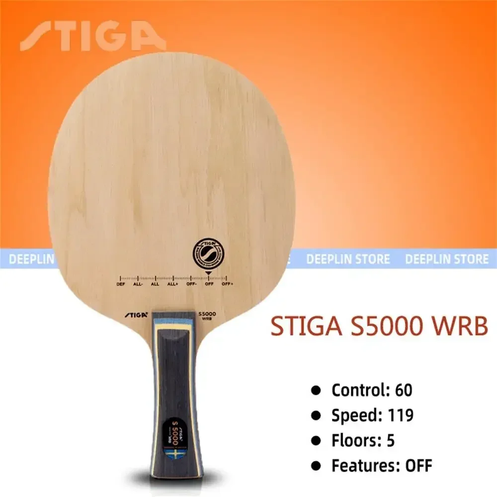 Stiga S4000 S5000 S5000WRB Tischtennisschläger 5/7-lagiger Schläger Ping-Pong-Schläger Paddel WRB Blade Image