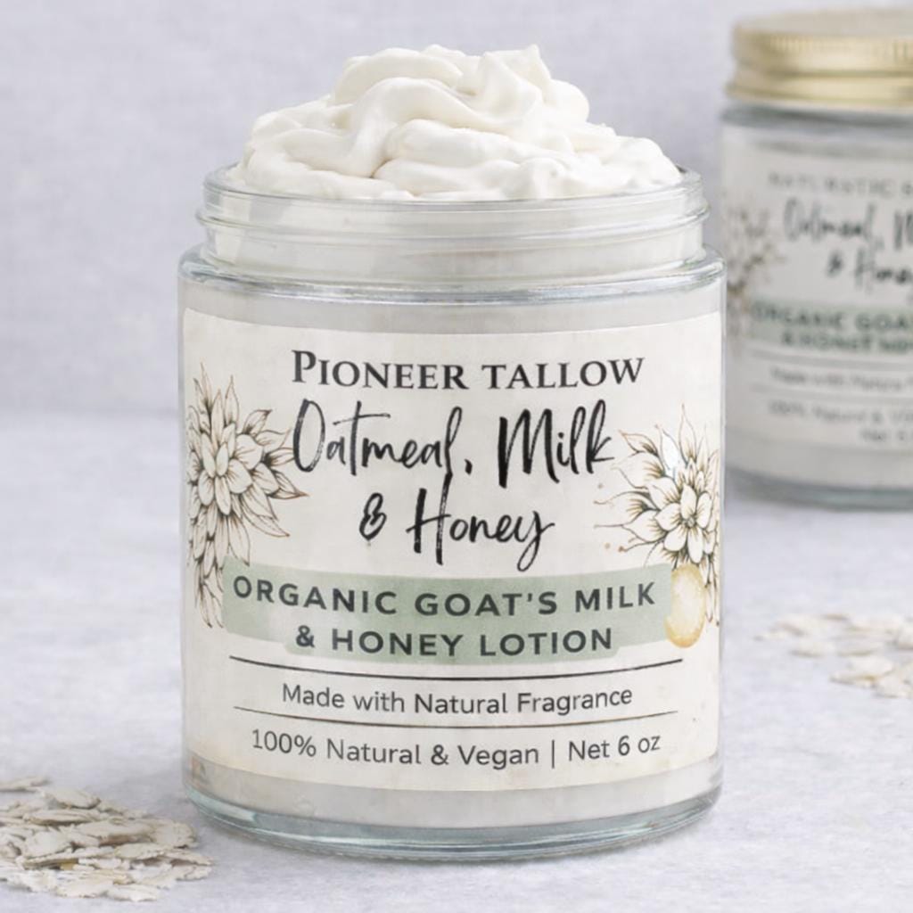 Lozione al latte di capra con latte d'avena e miele / Lozione corpo biologica fatta a mano / Pelle sensibile / Naturistic Soap Co, lozione al latte di
