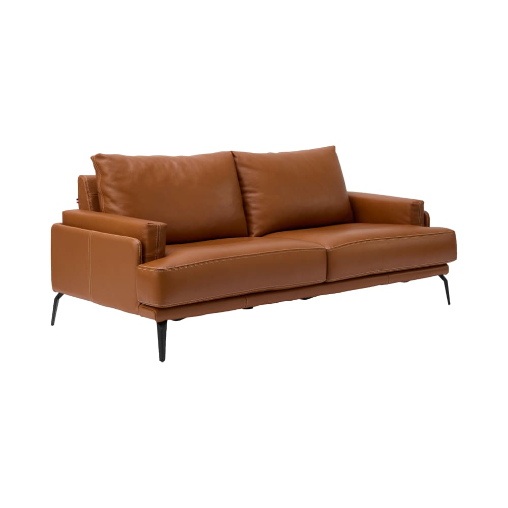 Canapé cuir 3 places cognac