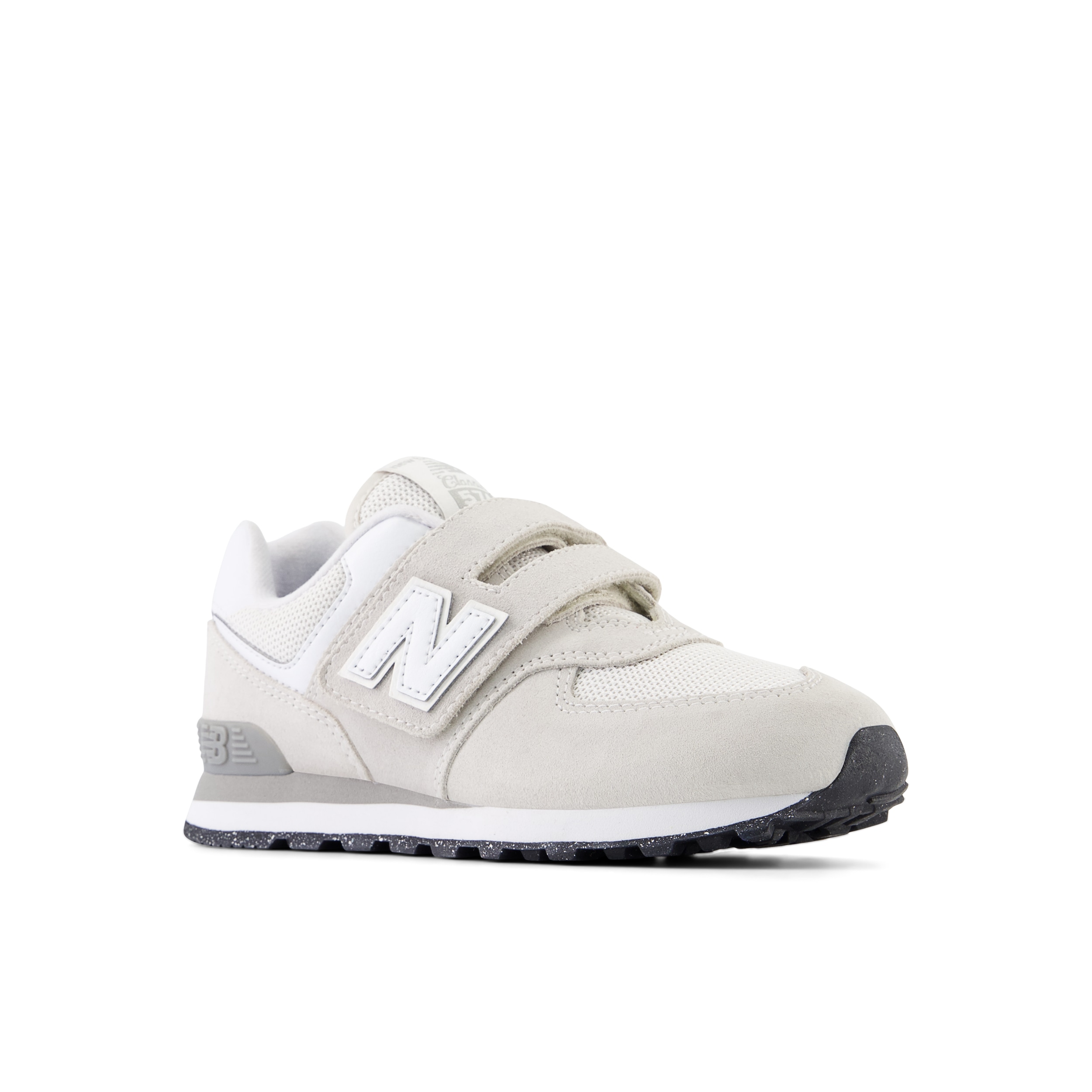Sneaker NEW BALANCE "574", Damen, Gr. 30, nimbus cloud, Leder, Synthetik, Textil, Schuhe Sneaker, mit Klettverschluss