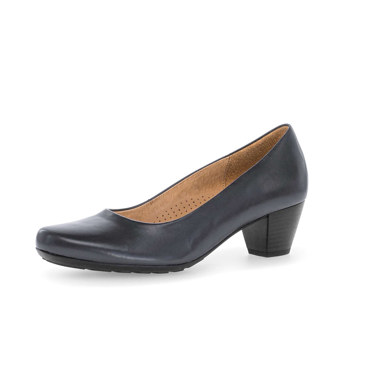 Pumps GABOR "Eleganter Pumps Glattleder", Damen, Gr. 39, blau, Schuhe Pumps