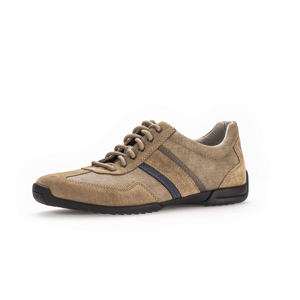 Sneaker GABOR "Gabor Sneaker low Materialmix Leder/Lederimitat", Herren, Gr. 45, beige, Schuhe Sneaker