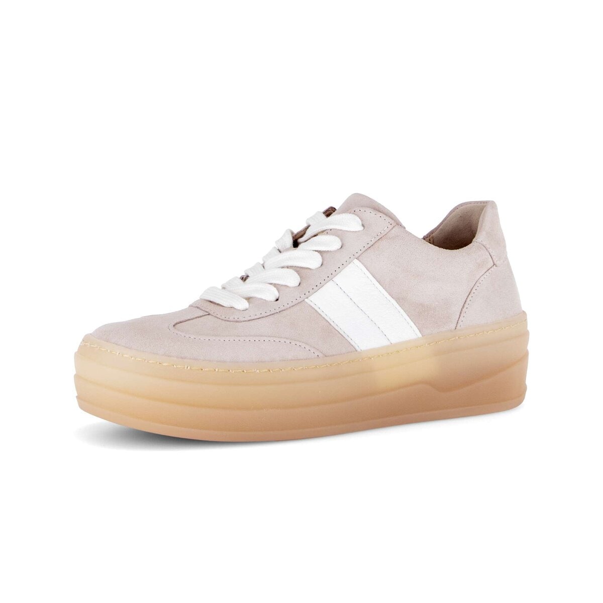 Sneaker GABOR "Sneaker low Rauleder", Damen, Gr. 37,5, rosa, Schuhe Sneaker