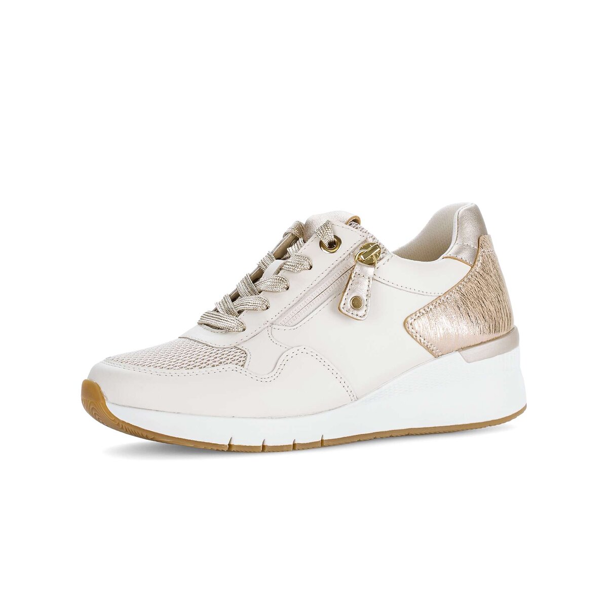 Sneaker GABOR "Sneaker low", Damen, Gr. 44, beige, Schuhe Sneaker
