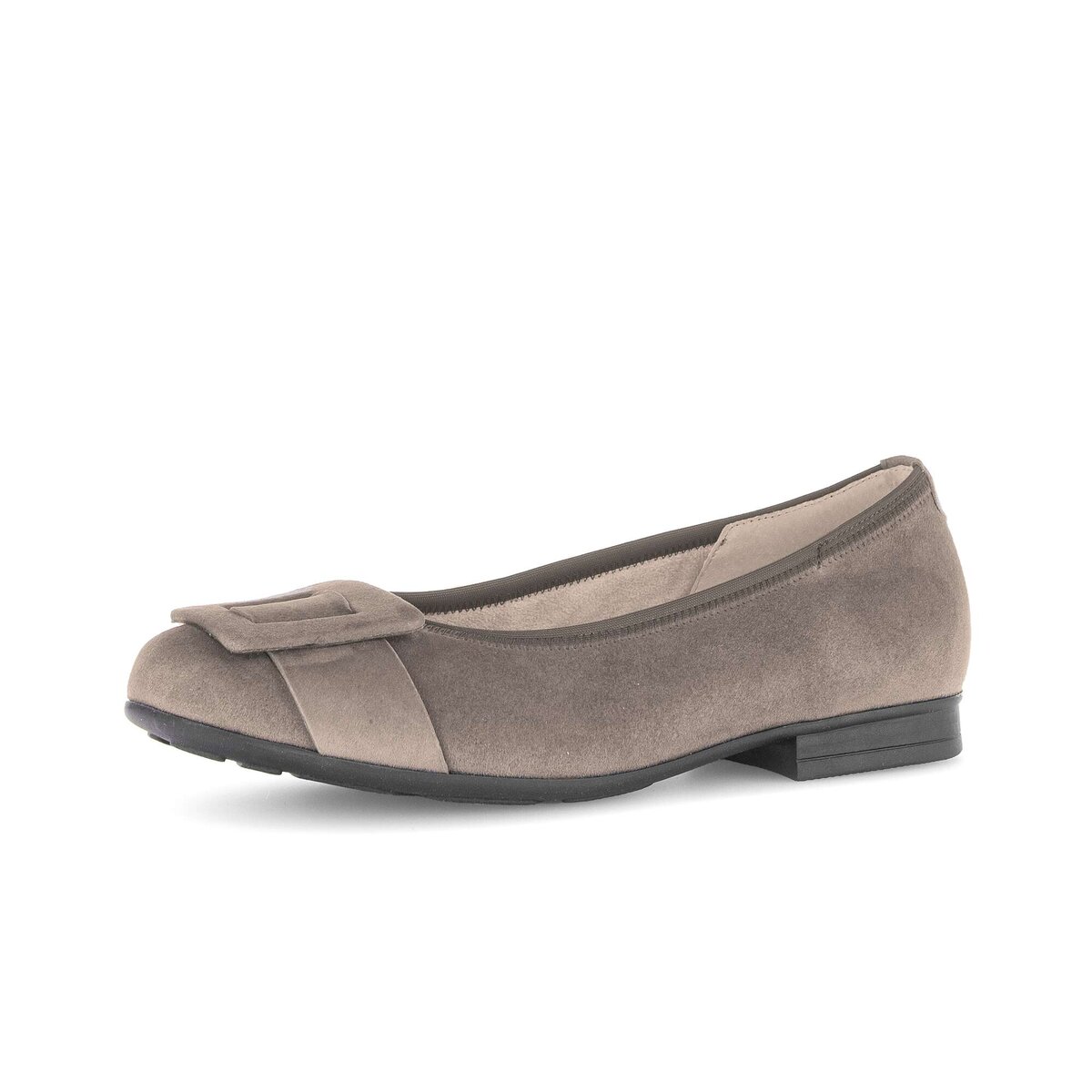 Ballerina GABOR "Eleganter Ballerina Rauleder", Damen, Gr. 35,5, braun, Schuhe Ballerina