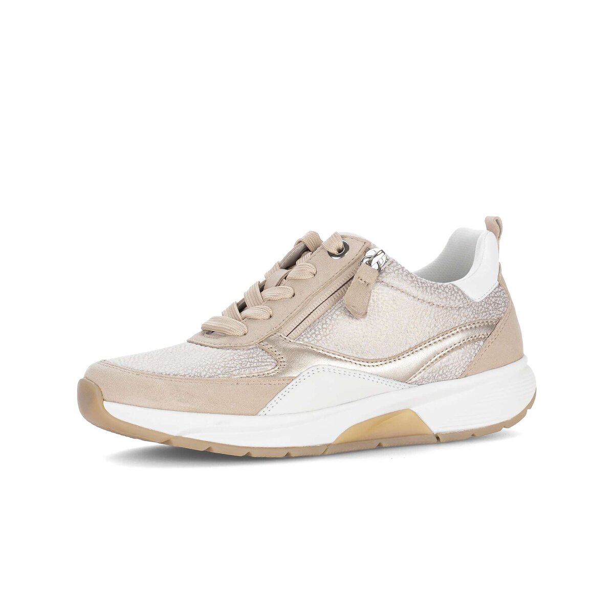 Sneaker GABOR "Sneaker low", Damen, Gr. 38,5, gold, Schuhe Sneaker