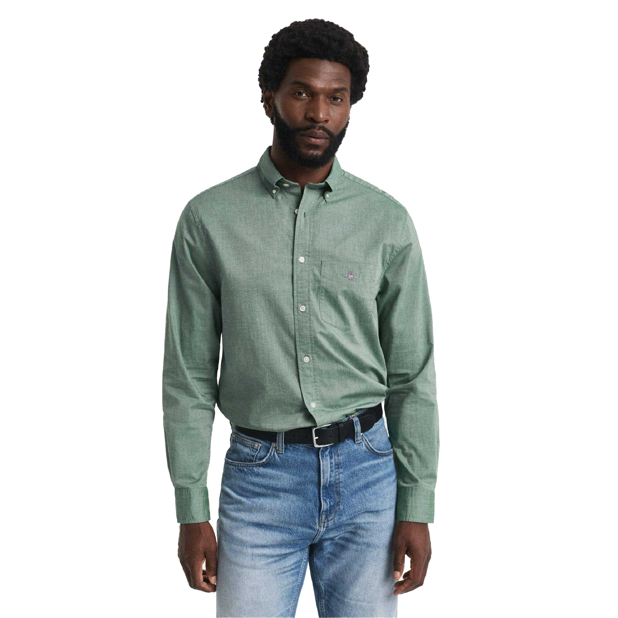 Gant - "Classic" Hemd für Herren, Regulär, Langärmlig (Grün) Image