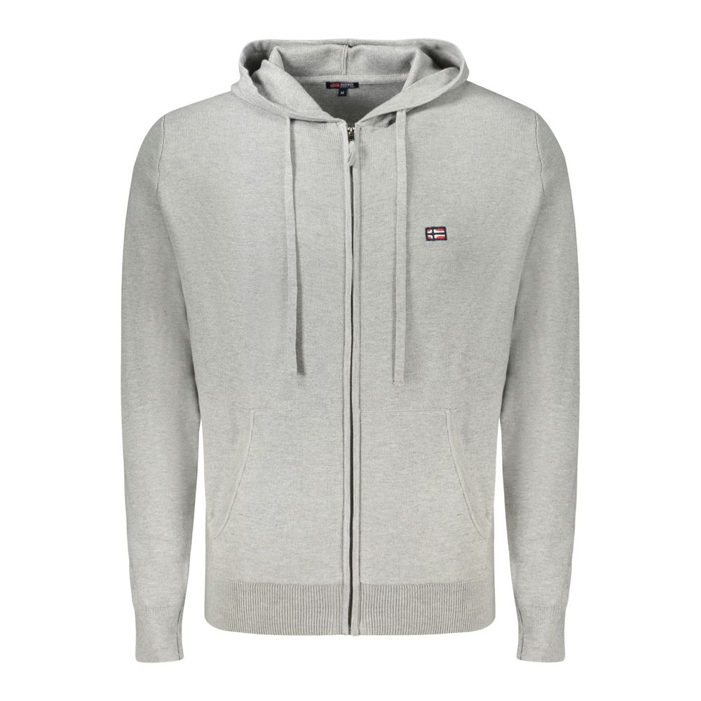 Zip-Up Strickhoodie im lässigen Stil Image