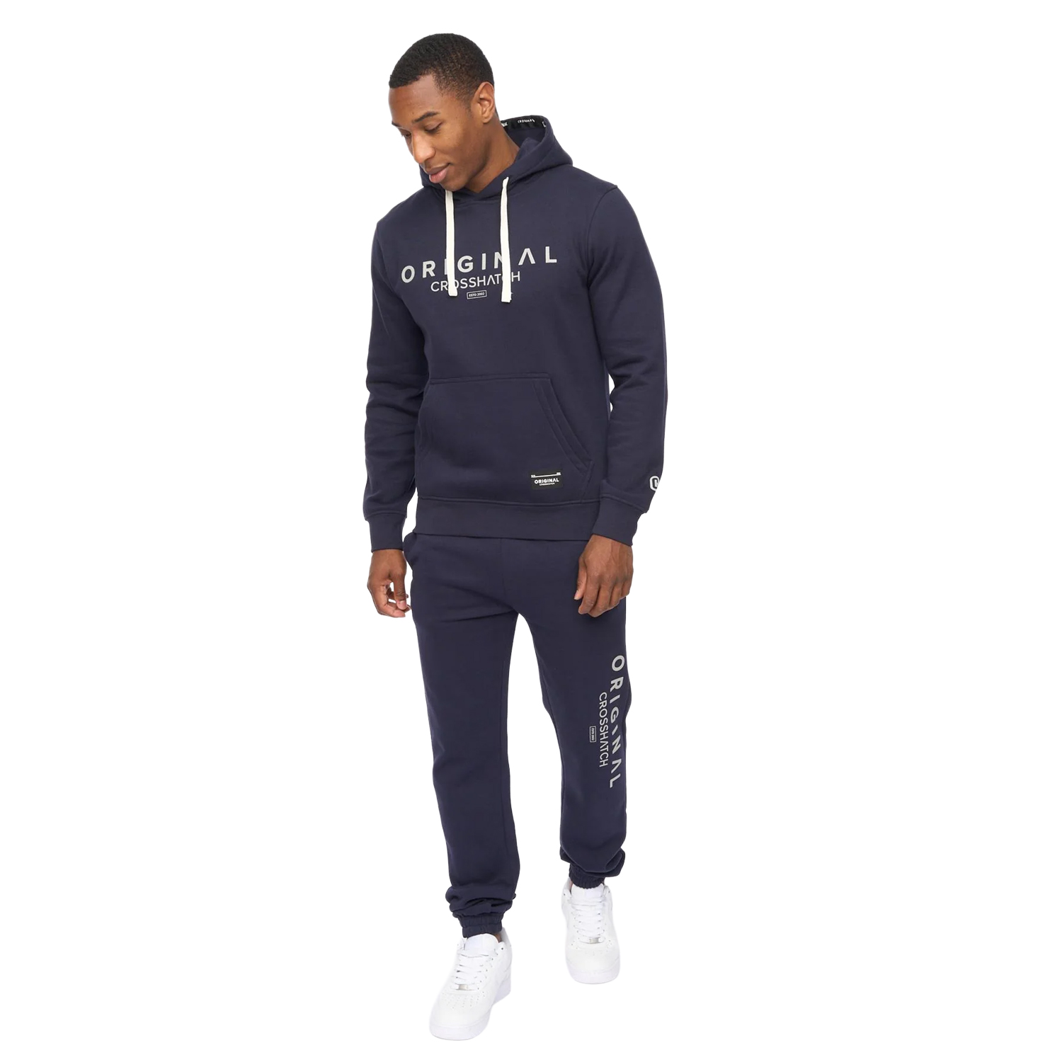 Crosshatch - "Jamals" Hoodie und Jogginghosen-Set für Herren (Marine) Image