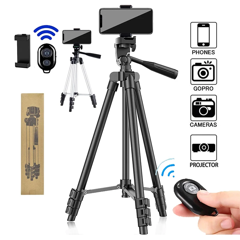 Stativ Für Telefon 102 cm Video Aufnahme Telefon Stativ mit Bluetooth Fernbedienung Universal Kamera Telefon Fotografie Halter Stehen Image