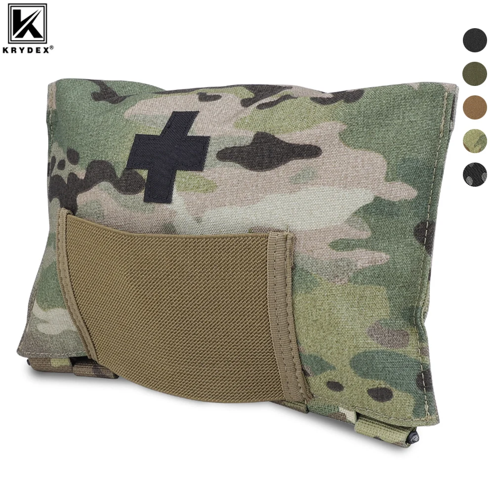 KRYDEX Borsa per kit di sopravvivenza tattica Custodia IFAK Custodia medica Borsa di pronto soccorso con MOLLE e passante per cintura Accessori da campeggio per caccia