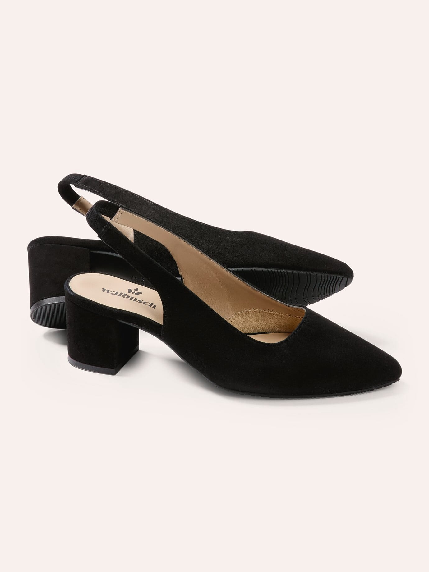 Walbusch Damen Soft Sling Pumps Schwarz noch offen: Muster