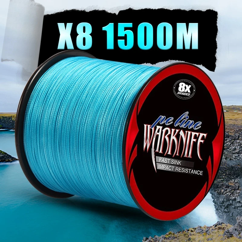 Filo da pesca Warknife 1500M 8 fili filo da pesca intrecciato multifilamento 6-300lb giappone Multicolor pesca alla carpa intrecciato filo PE