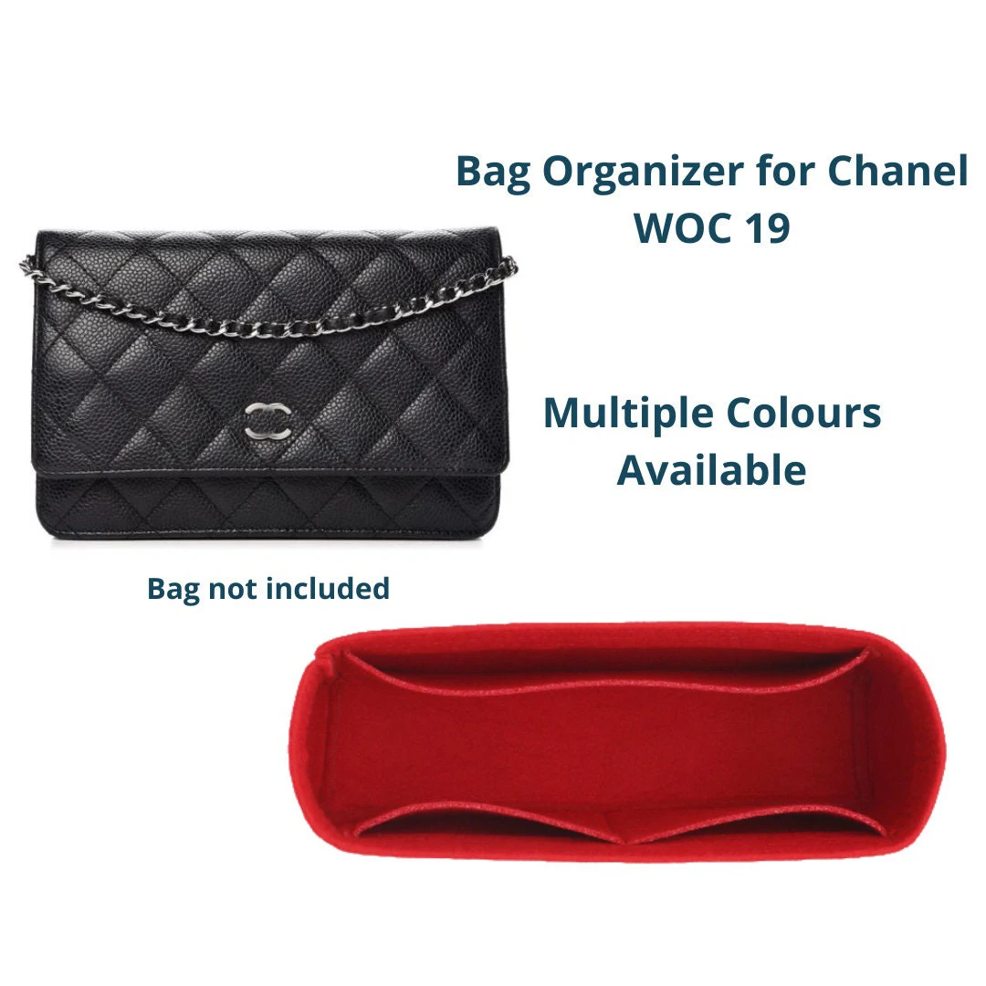 Geldbörsen-Organizer für Chane19 Designer CC 19-Handtaschen | Fit Wallet On Chain WOC Sholouder Bags Inner Insert, Tote Liner Shaper Image