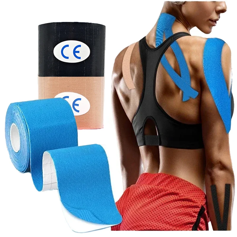 2,5-10 cm Sport Kinesio Tape Muskel Kinesiologie Elastische Knie Schmerzen Relief Zerrung Patch Sportliche Erholung Aufkleber Fitness Verband Image