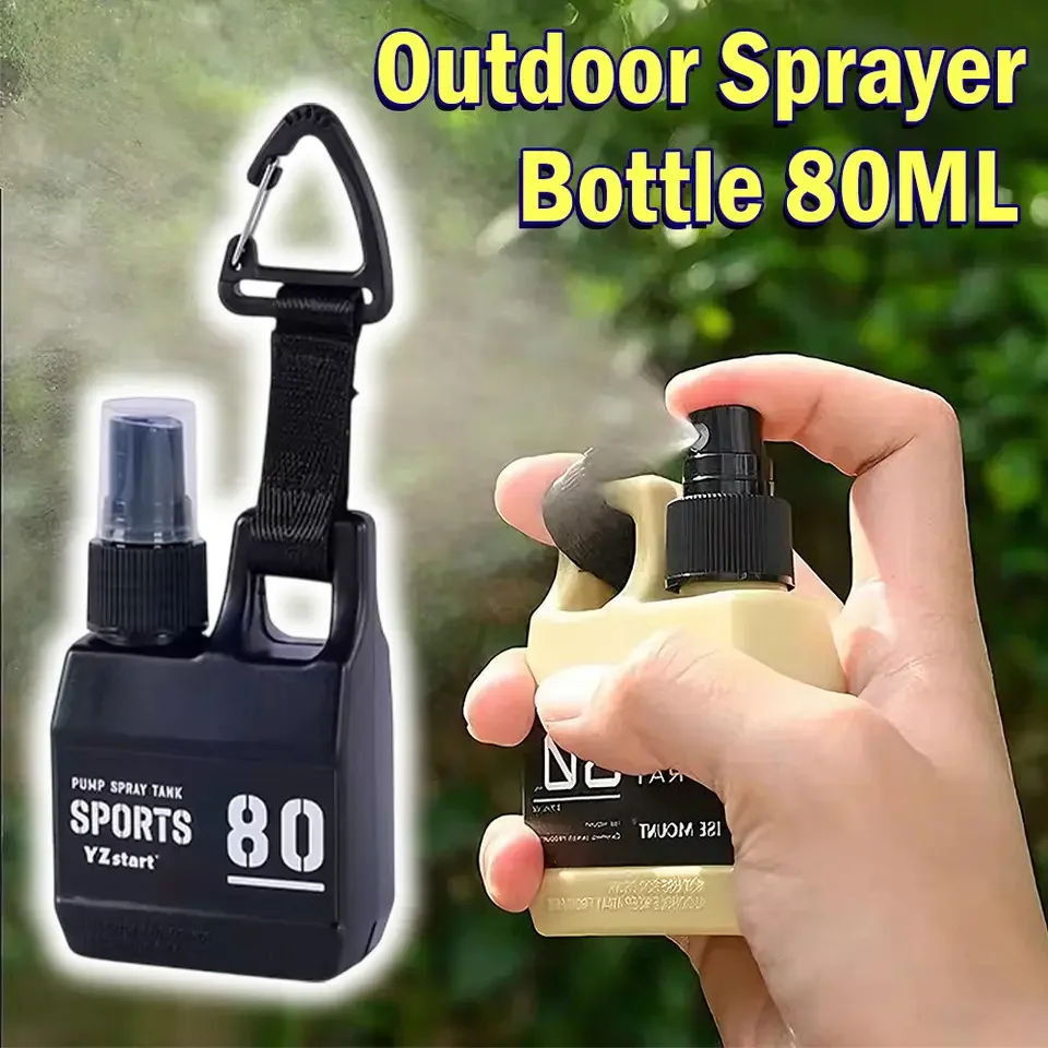 1Pcs 80ml Zerstäuber Flasche Tragbare Pumpe Spray Flasche mit Karabiner Alkohol Parfüm Nachfüllbare Multifunktionale Camping Liefert Image