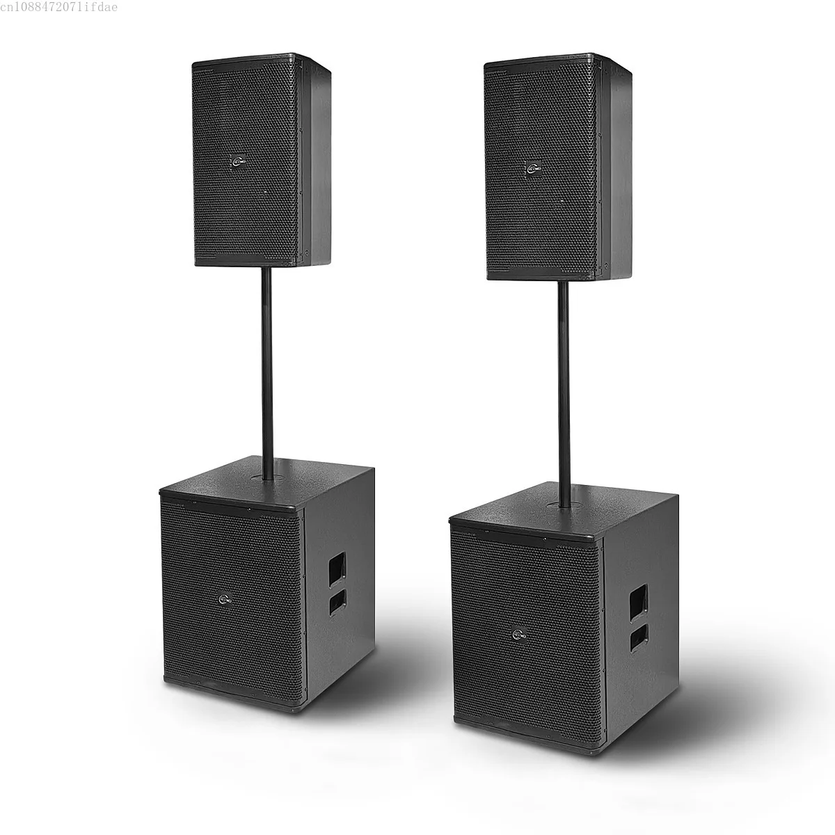 Geeignet für aktive Audio 12-Zoll-Audio 15-Zoll-Subwoofer, professionelles KTV-Lautsprecherset mit DSP mit Leistungsverstärker Image