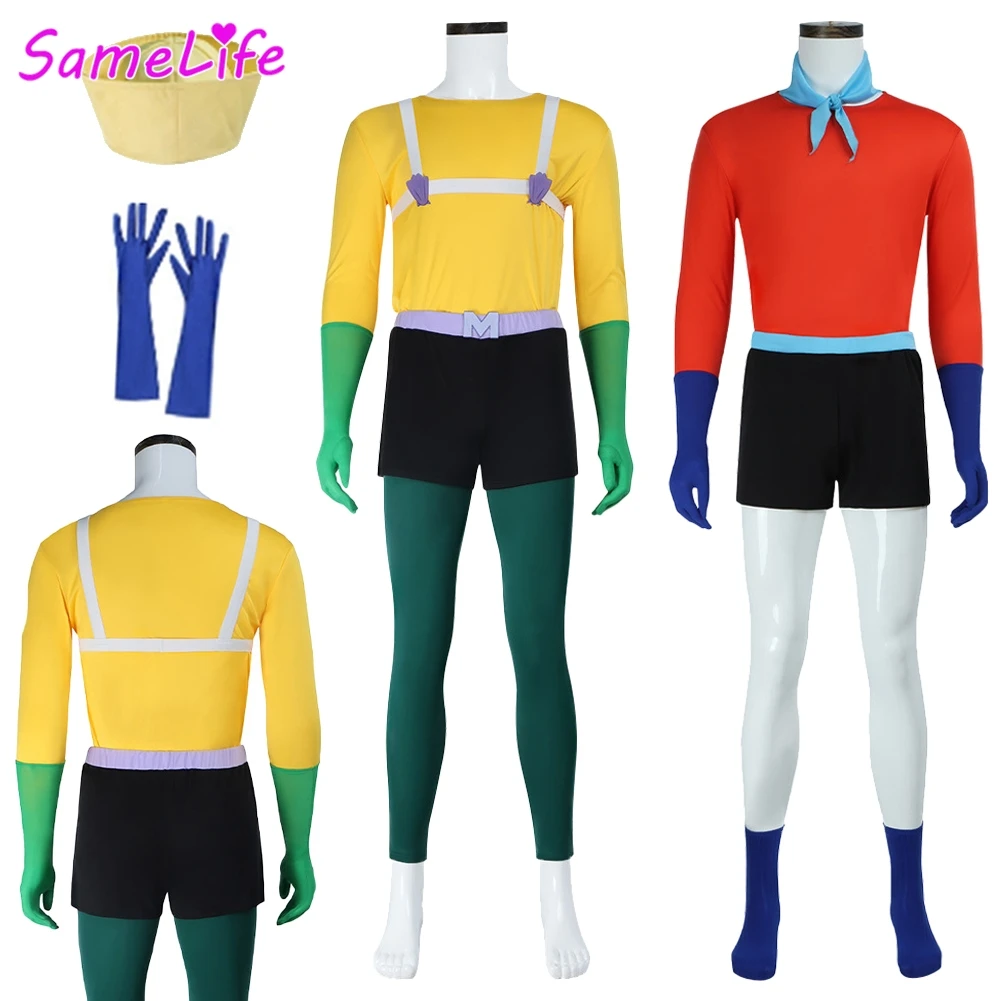 Meerjungfrau Mann Cosplay Fantasy Barnacle Junge Kleidung Cartoon SpongeBaby Kostüm Verkleidung Halloween Erwachsene Männer Roleplay Party Outfits Image