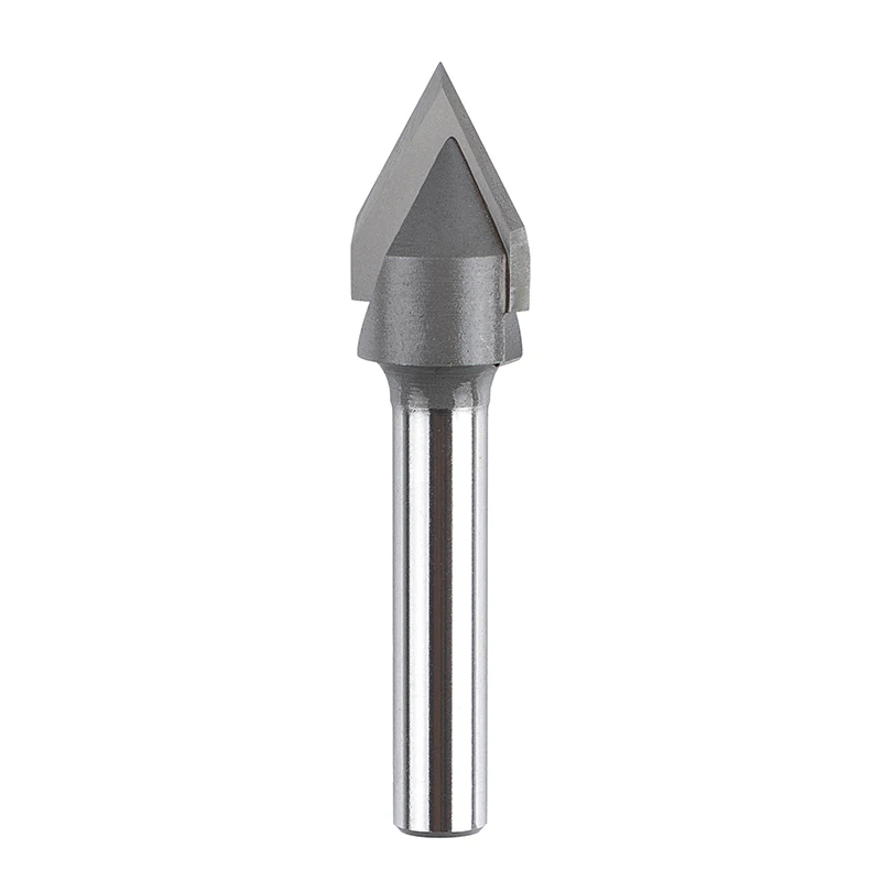1PC V Bit fresa 3D Router Bit in acciaio al metallo duro V Forma Smusso Frese Punta del router per la lavorazione del legno, 60 90 gradi Gambo 6 8 1/4"