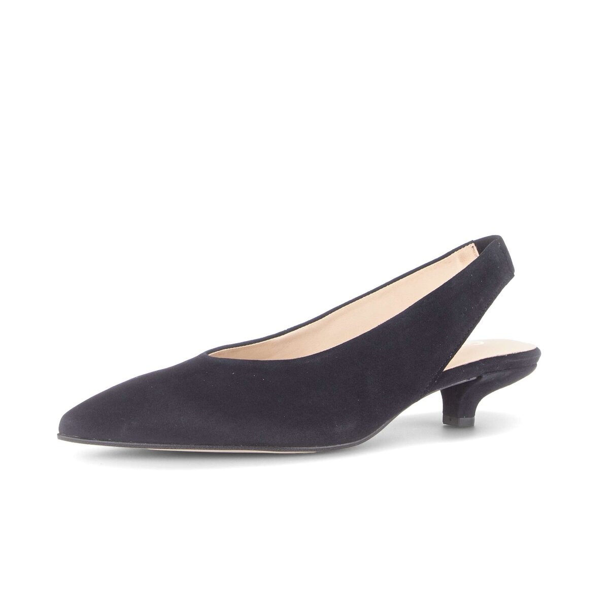 Slingpumps GABOR "Slingpumps Rauleder", Damen, Gr. 40,5, blau, Schuhe Slingpumps